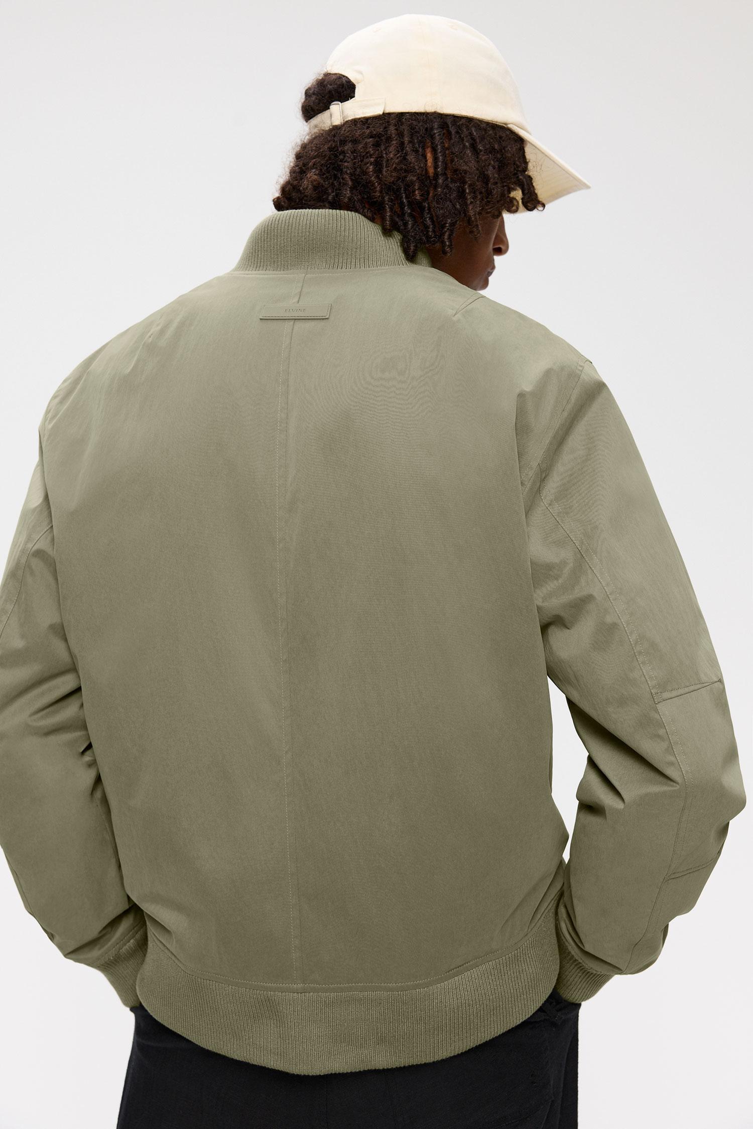 Elvine Alde Silver Green Herren Bomberjacke Wasserabweisend grüngrau